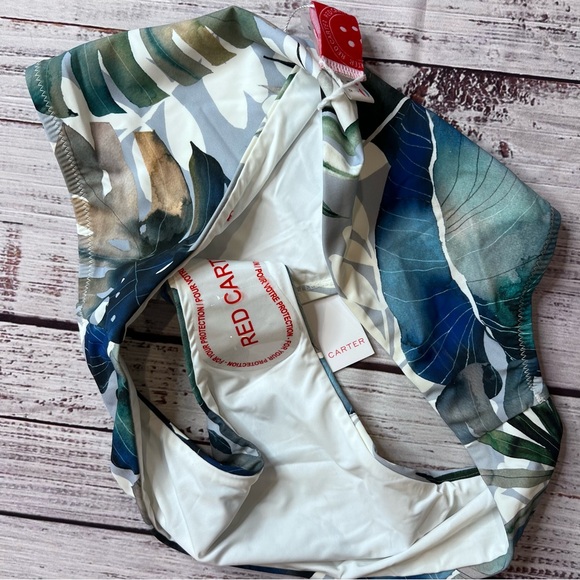 Red Carter Tropical Bikini Swim Bottom - Picture 2 of 5